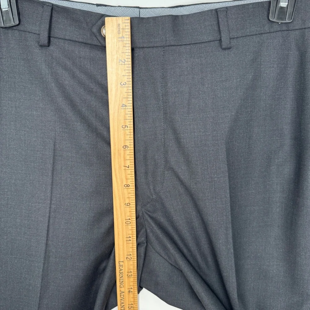 Peter Millar Collection‎ Mens 40 Charcoal Gray 100% Wool Dress Pants Slacks